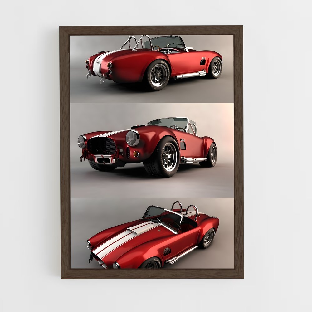 Poster Cobra Rouge – affiche AC Cobra (vue 5)